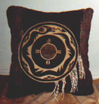 pillow with circular design