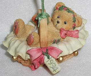 Bear In Basket Ornament